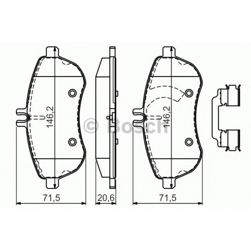 0986494667 BOSCH Гальмівні колодки до дисків BP1662