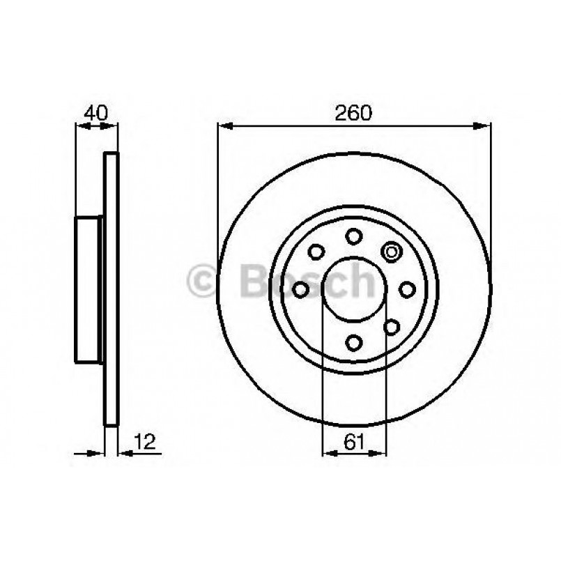 0986478386 BOSCH Гальмівний диск BD322