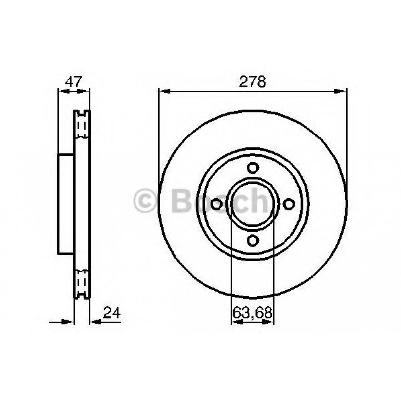 0986478427 BOSCH Гальмівний диск BD358