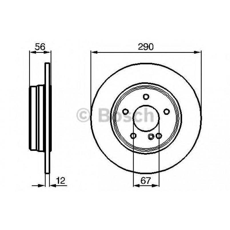 0986478899 BOSCH Гальмівний диск BD798