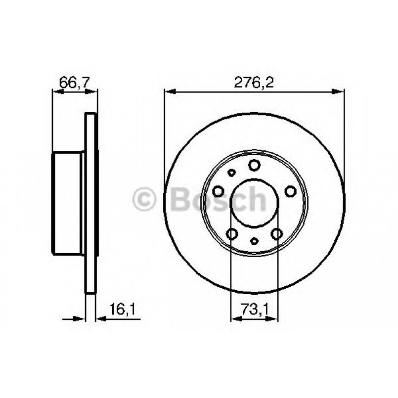0986479163 BOSCH Гальмівний диск BD991