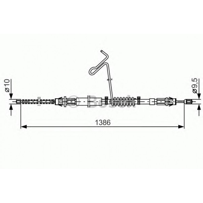 1987477185 BOSCH Трос ручного гальма