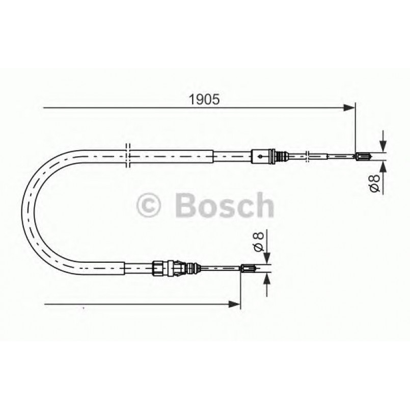 1987477237 BOSCH Трос ручного гальма