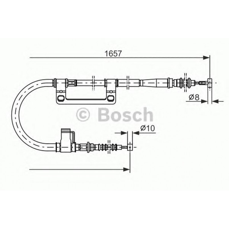 1987477502 BOSCH Трос ручного гальма
