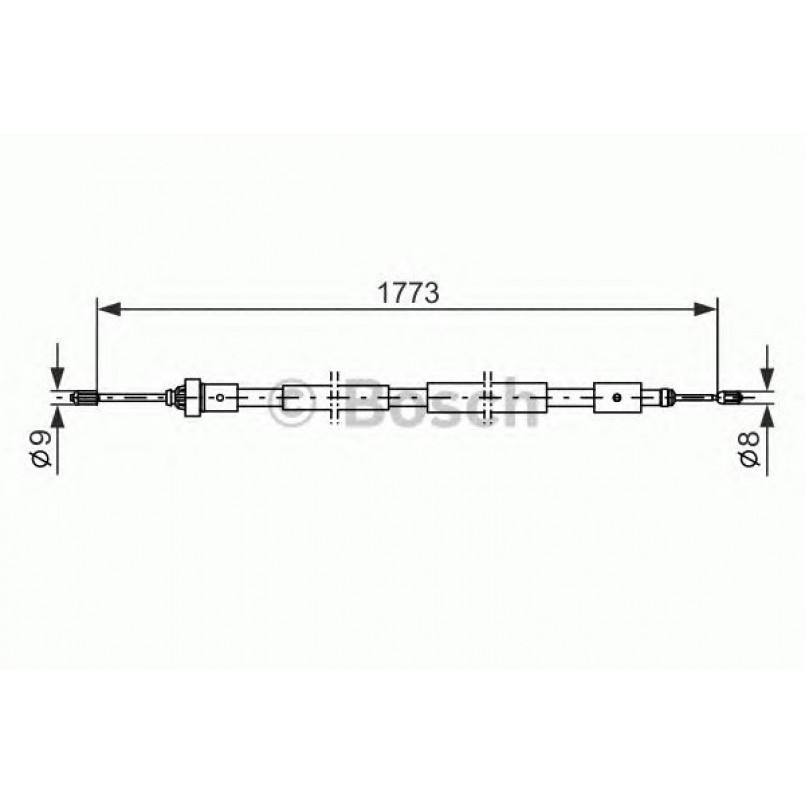 1987477590 BOSCH Трос ручного гальма