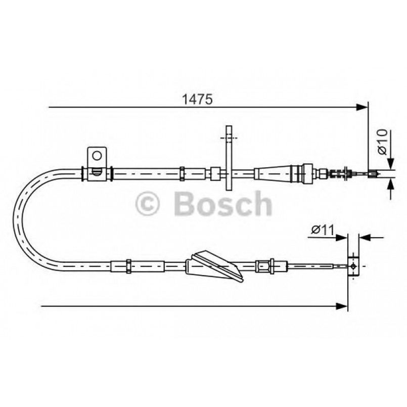 1987482211 BOSCH Трос ручного гальма