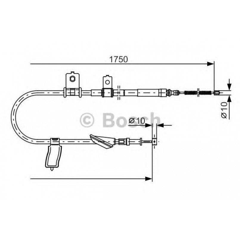 1987482351 BOSCH Трос ручного гальма