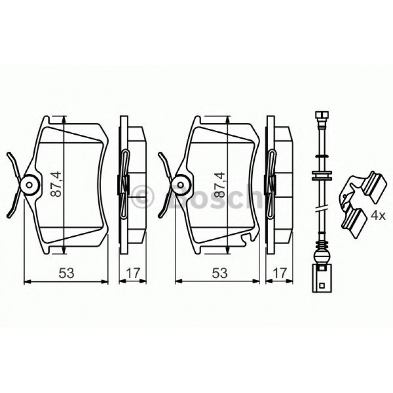 0986494598 BOSCH Гальмівні колодки до дисків BP2699