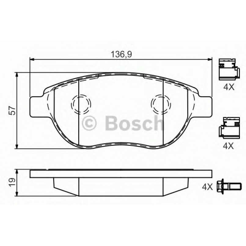0986494602 BOSCH Гальмівні колодки до дисків BP2689