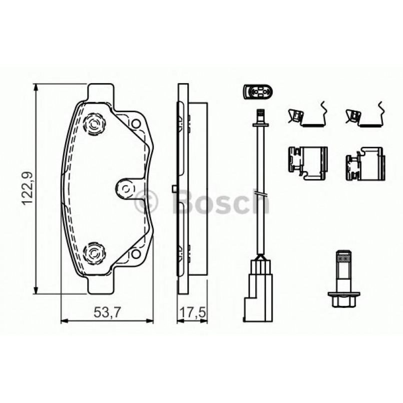 0986494614 BOSCH Гальмівні колодки до дисків BP2704