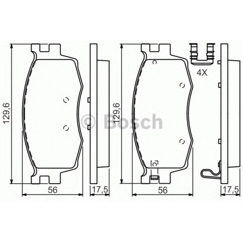 0986494617 BOSCH Гальмівні колодки до дисків BP2650