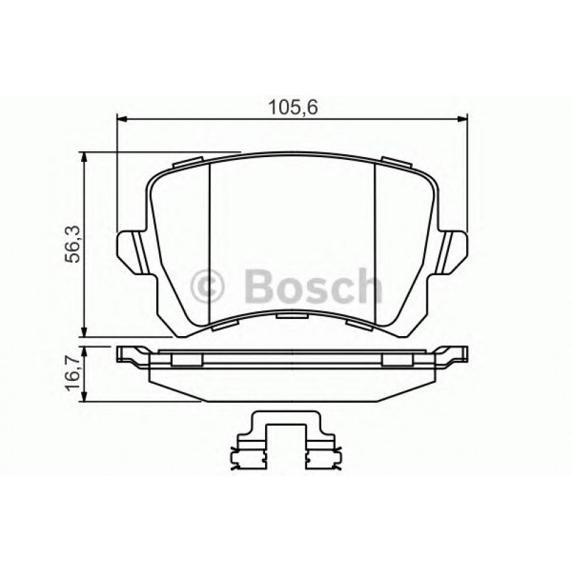 0986494626 BOSCH Гальмівні колодки до дисків BP2671