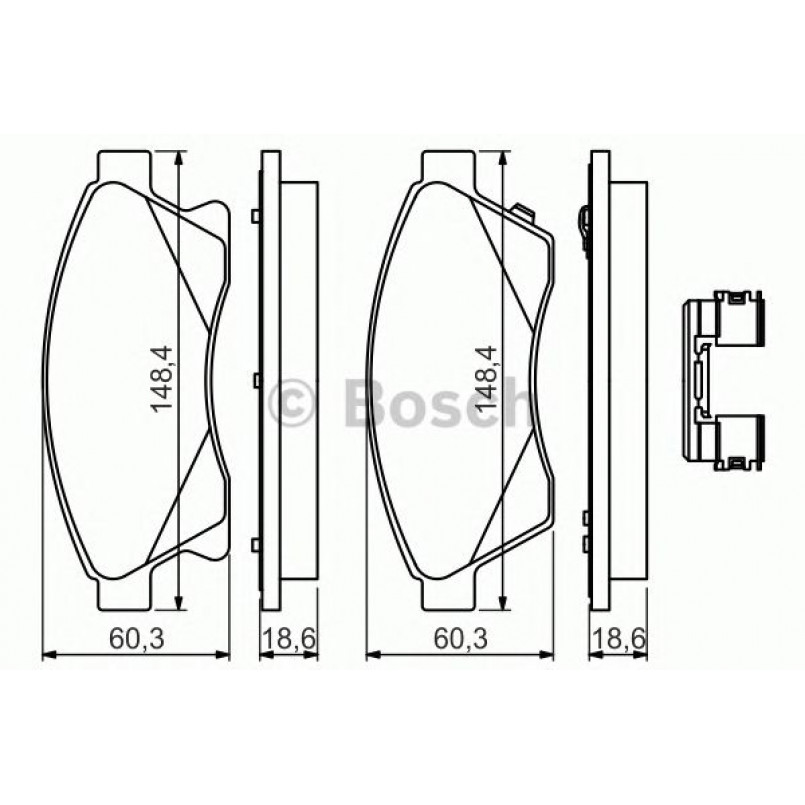 0986494644 BOSCH Гальмівні колодки до дисків BP1355
