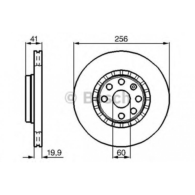 0986478535 BOSCH Гальмівний диск BD458