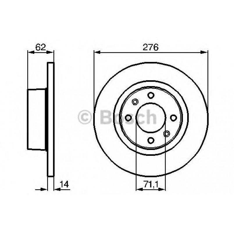0986478981 BOSCH Гальмівний диск BD878