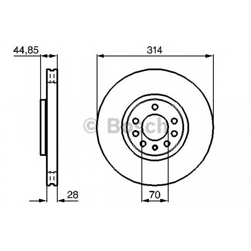 0986479143 BOSCH Гальмівний диск BD980