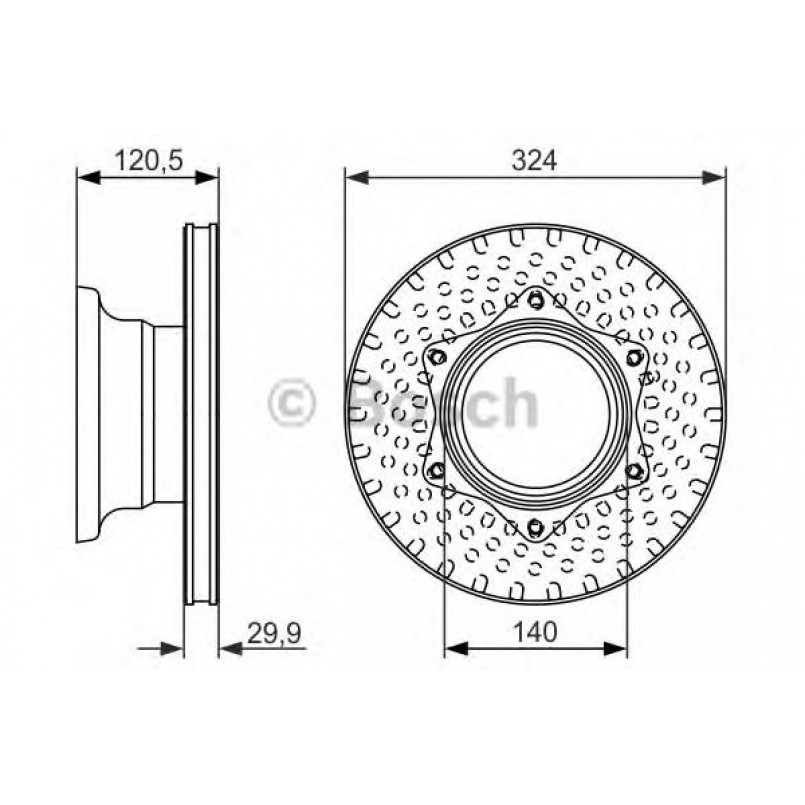 0986479600 BOSCH Гальмівний диск BD1443