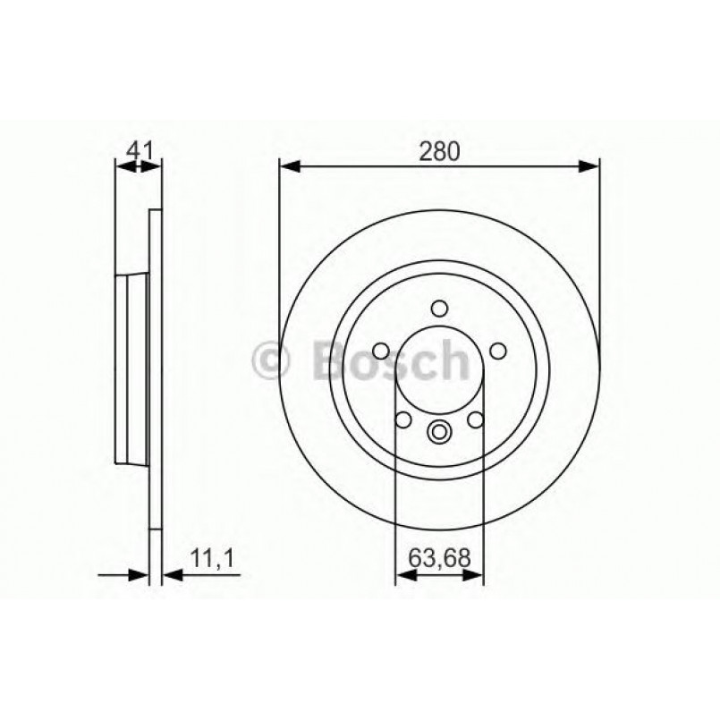 0986479691 BOSCH Гальмівний диск BD1683