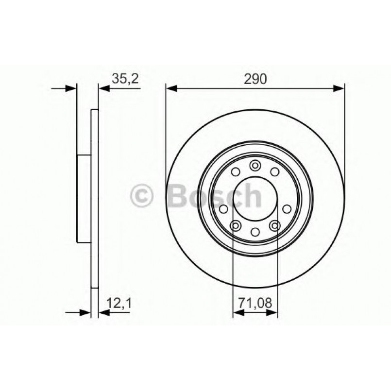 0986479C25 BOSCH Гальмівний диск BD2164