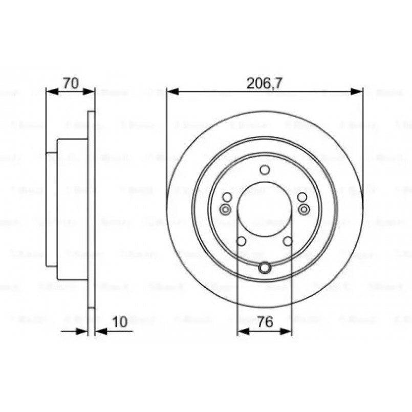 0986479V53 BOSCH Гальмівний диск