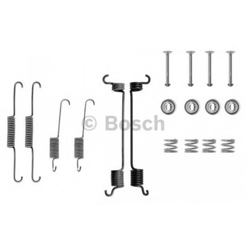 1987475124 BOSCH Монтажний комплект задніх гальмівний колодок
