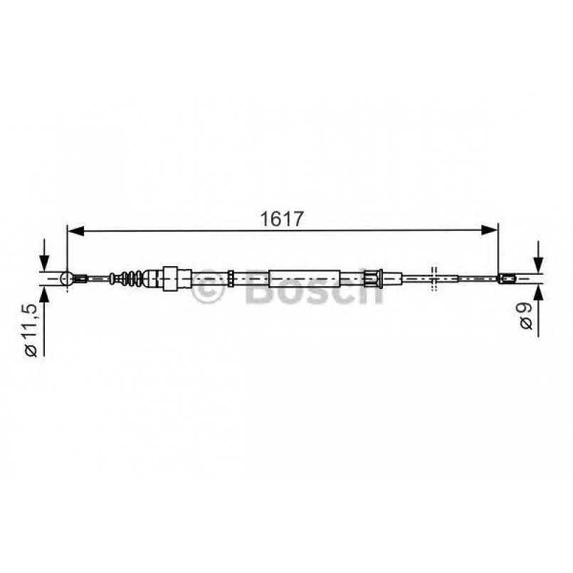 1987477255 BOSCH Трос ручного гальма