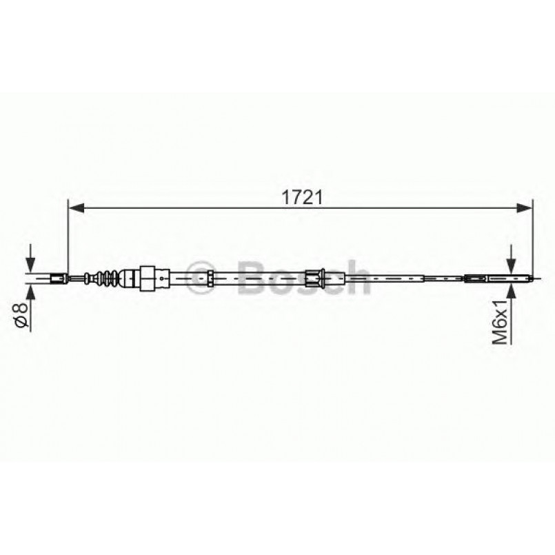 1987477406 BOSCH Трос ручного гальма