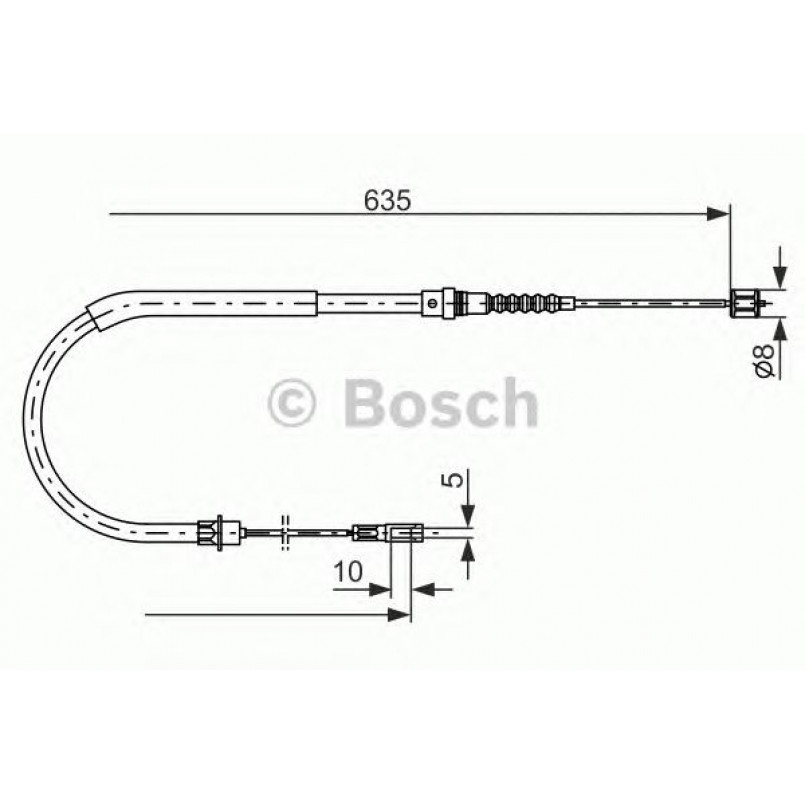 1987477567 BOSCH Трос ручного гальма