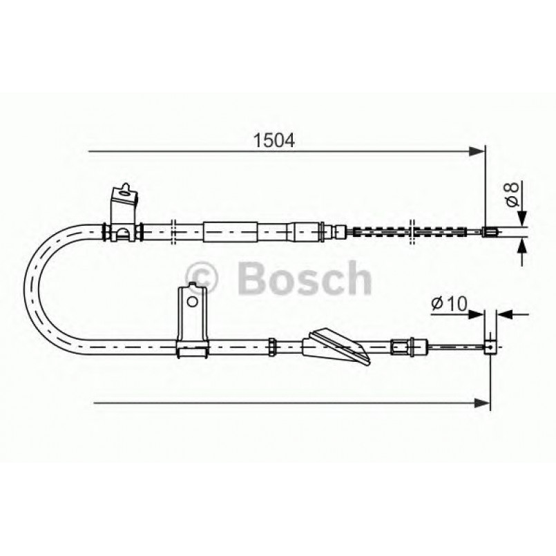 1987477611 BOSCH Трос ручного гальма