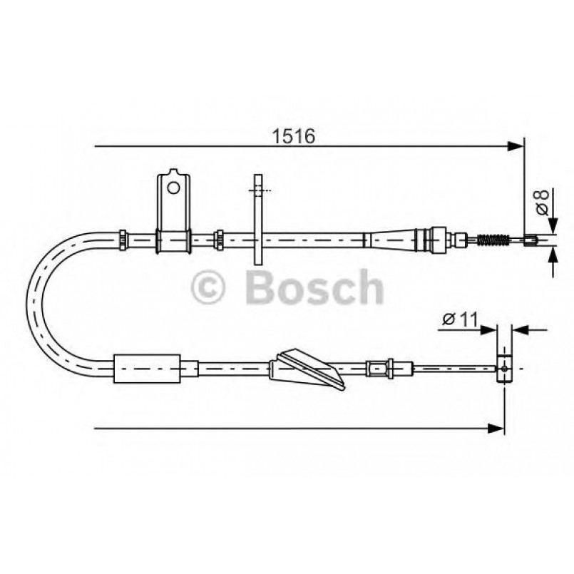 1987477771 BOSCH Трос ручного гальма