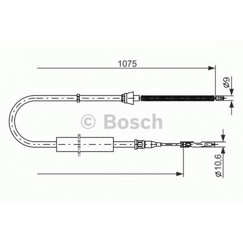 1987477808 BOSCH Трос ручного гальма