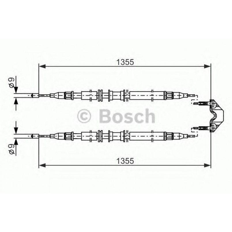 1987477868 BOSCH Трос ручного гальма