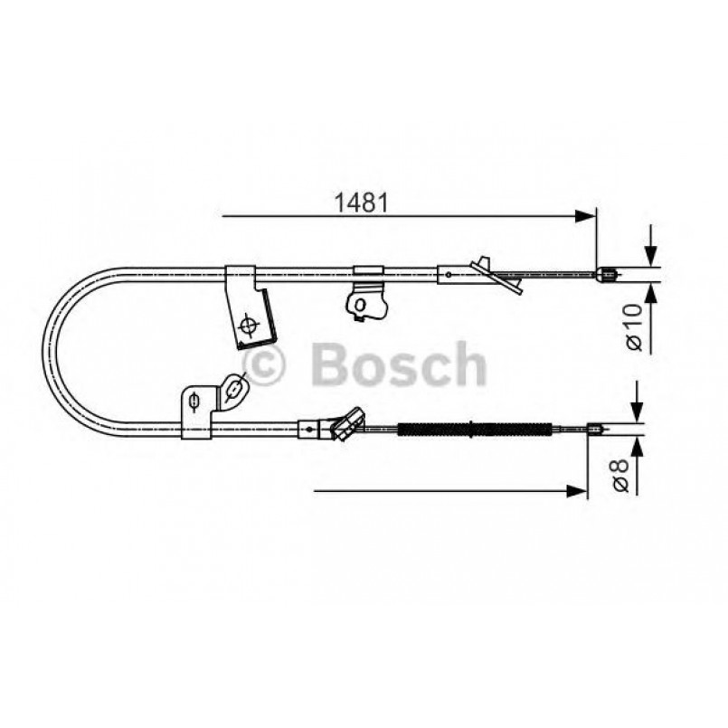 1987477919 BOSCH Трос ручного гальма
