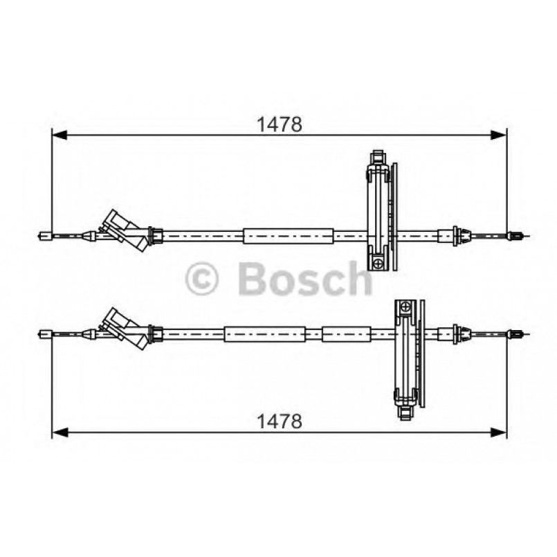 1987477932 BOSCH Трос ручного гальма