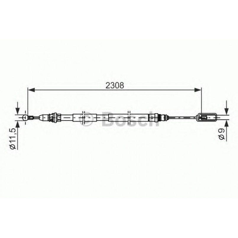 1987477953 BOSCH Трос ручного гальма