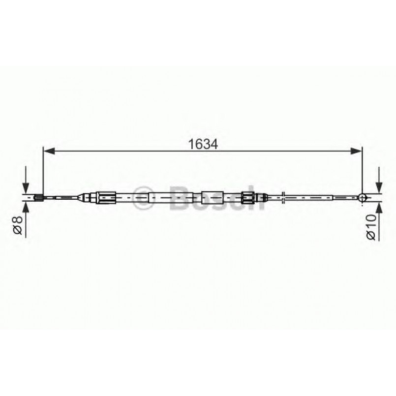 1987477988 BOSCH Трос ручного гальма