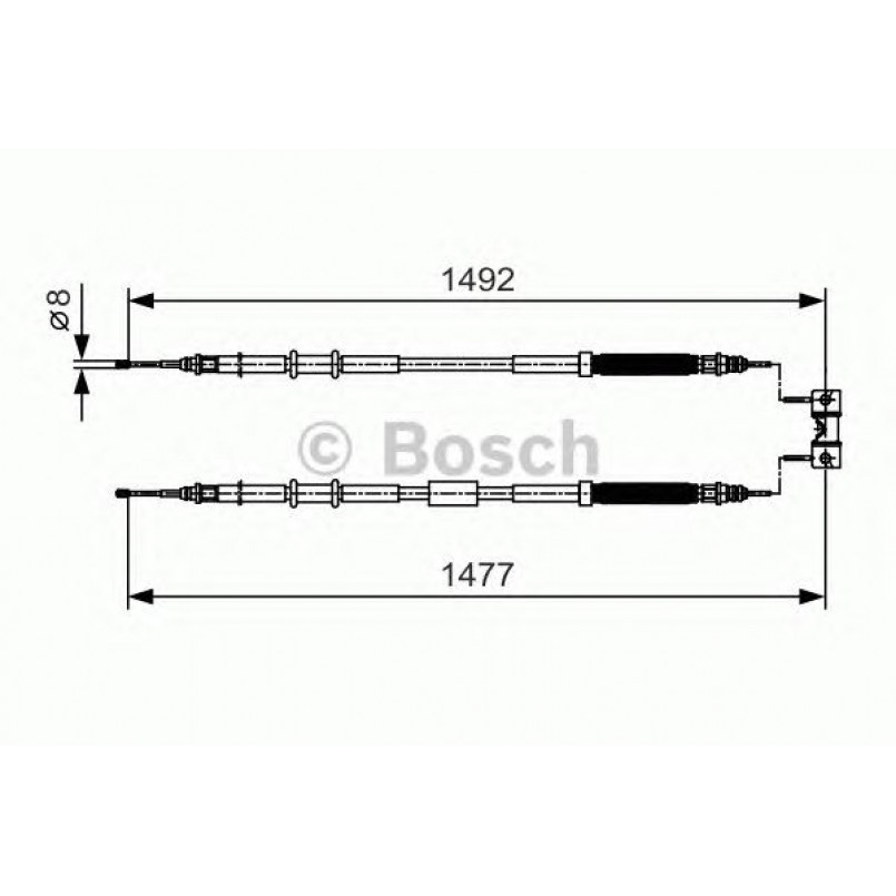 1987482038 BOSCH Трос ручного гальма