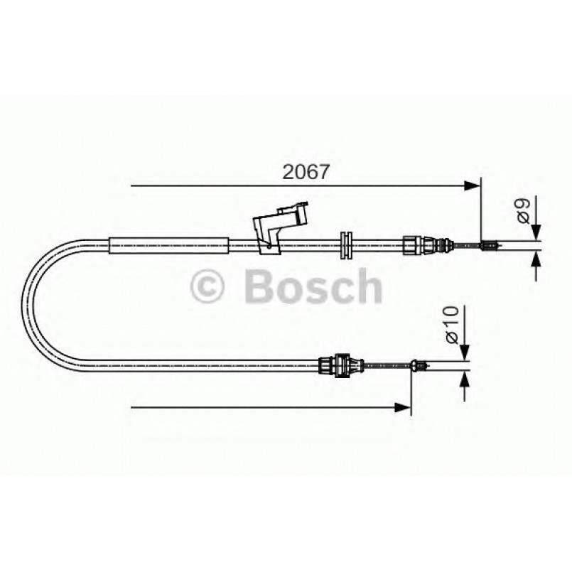 1987482134 BOSCH Трос ручного гальма