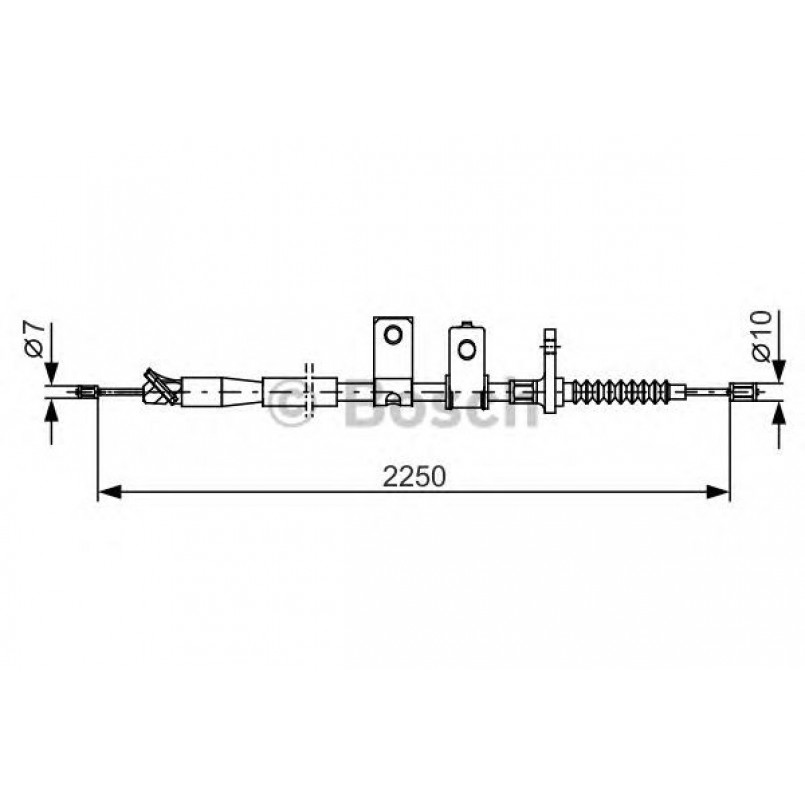 1987482343 BOSCH Трос ручного гальма