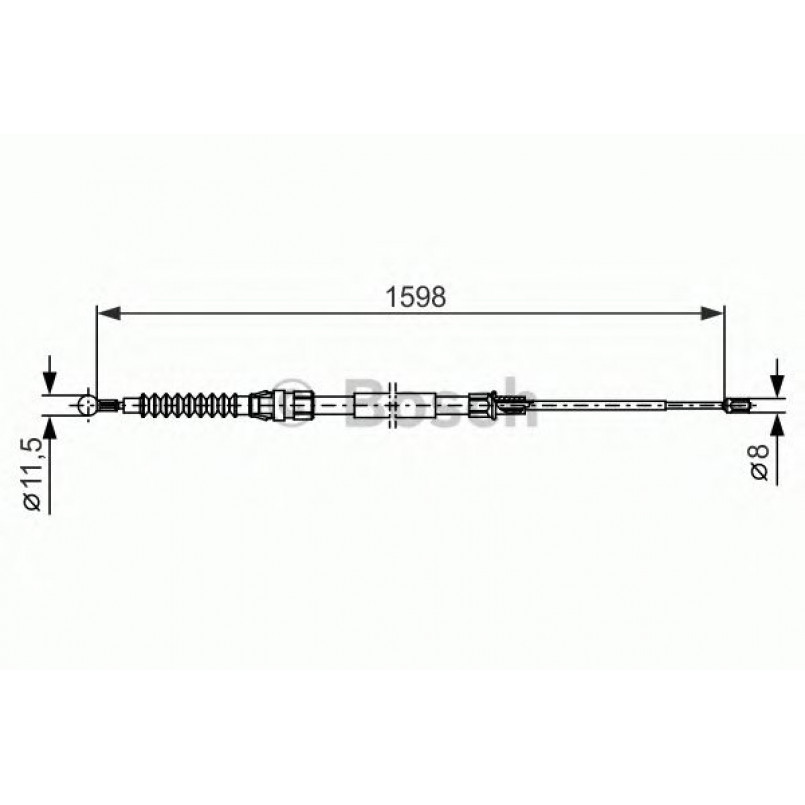 1987482379 BOSCH Трос ручного гальма