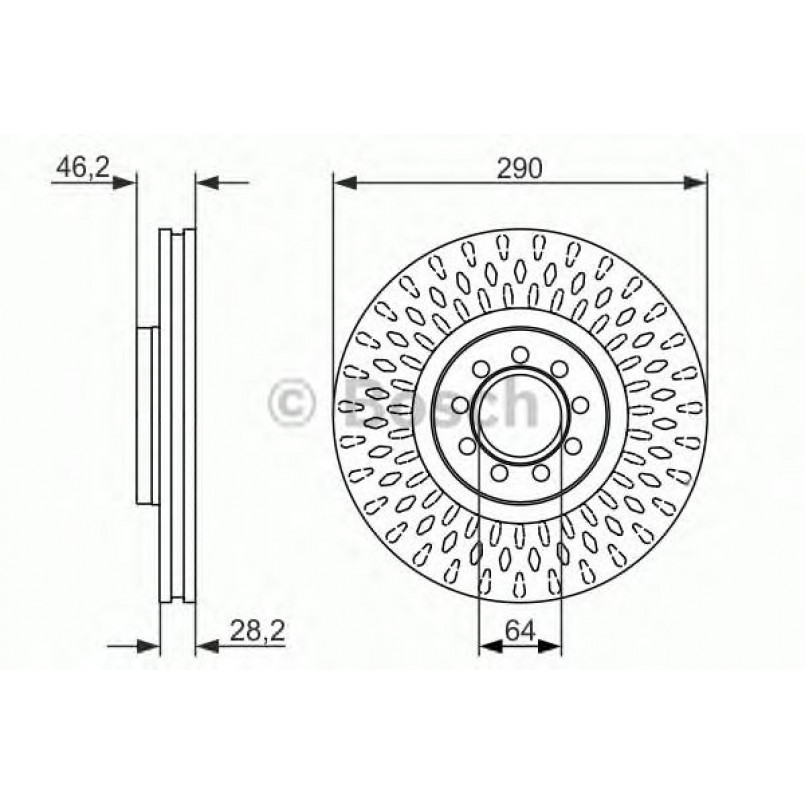 0986479718 BOSCH Гальмівний диск BD1550