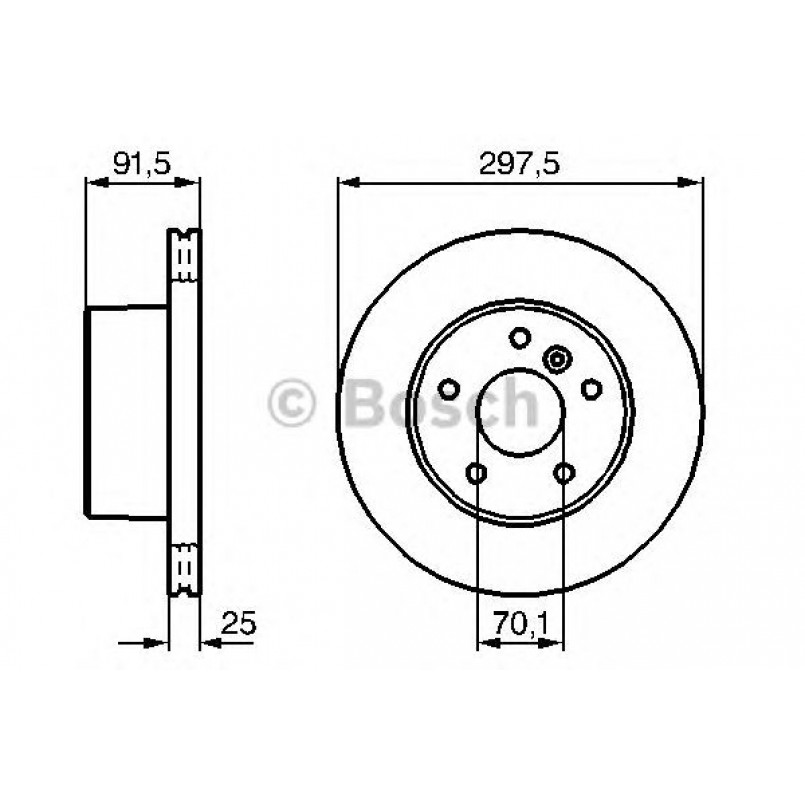 0986479146 BOSCH Гальмівний диск BD983