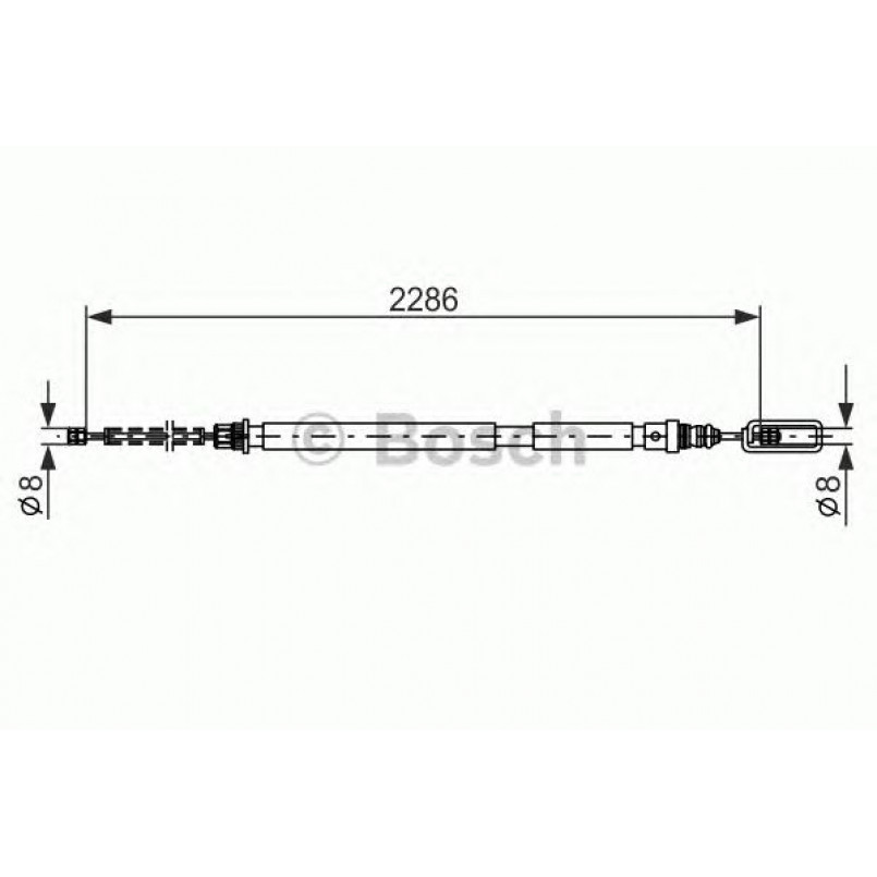 1987477569 BOSCH Трос ручного гальма