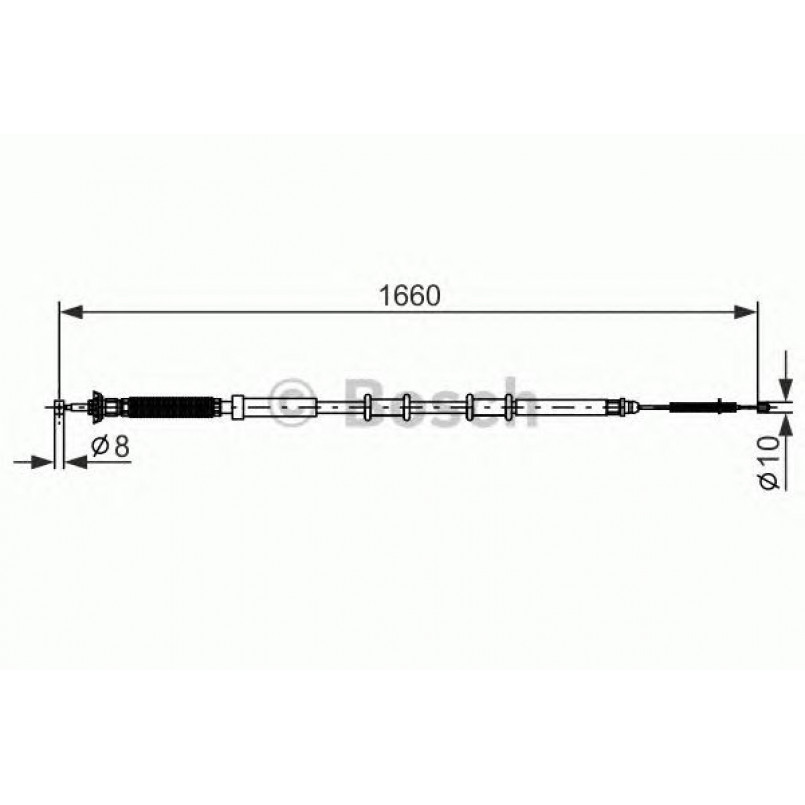 1987477973 BOSCH Трос ручного гальма