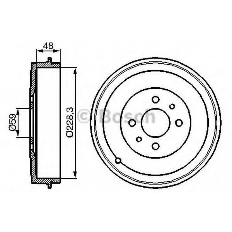 0986477088 BOSCH Гальмівний барабан DB163