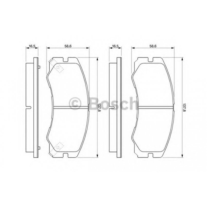 0986424366 BOSCH Гальмівні колодки до дисків BP177