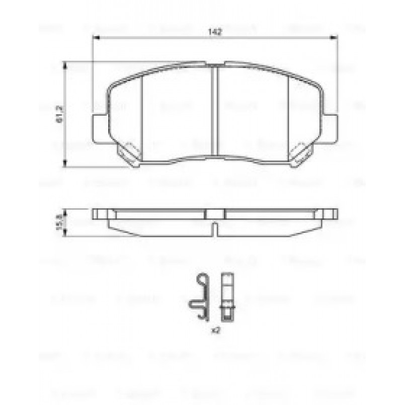 0986494675 BOSCH Гальмівні колодки до дисків BP1670