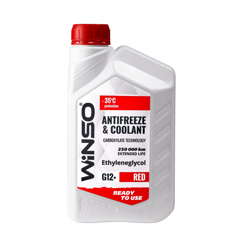 ANTIFREEZE & COOLANT WINSO RED G12+ Антифриз -35С 0,9kg (15шт/ящ)