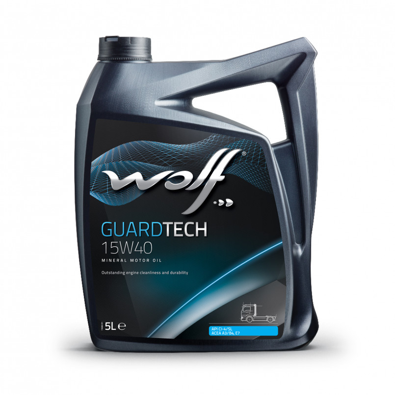 Олива моторна WOLF GUARDTECH 15W-40 CI-4  5л.