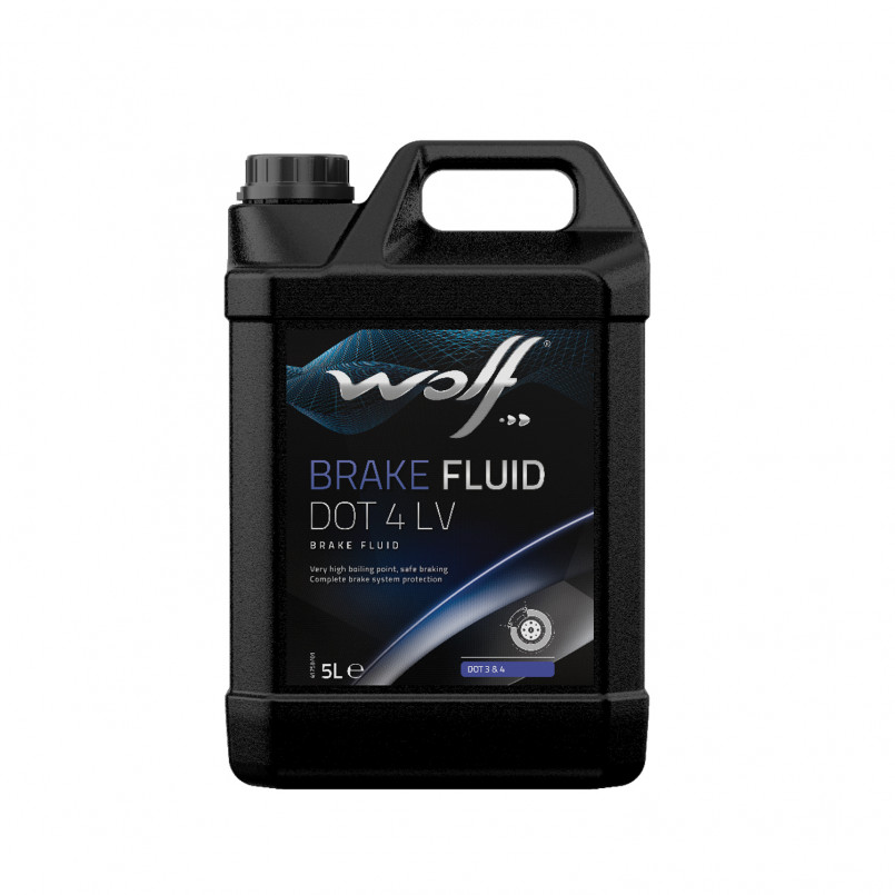 Гальмівна рідина WOLF BRAKE FLUID DOT 4 LV  5л.